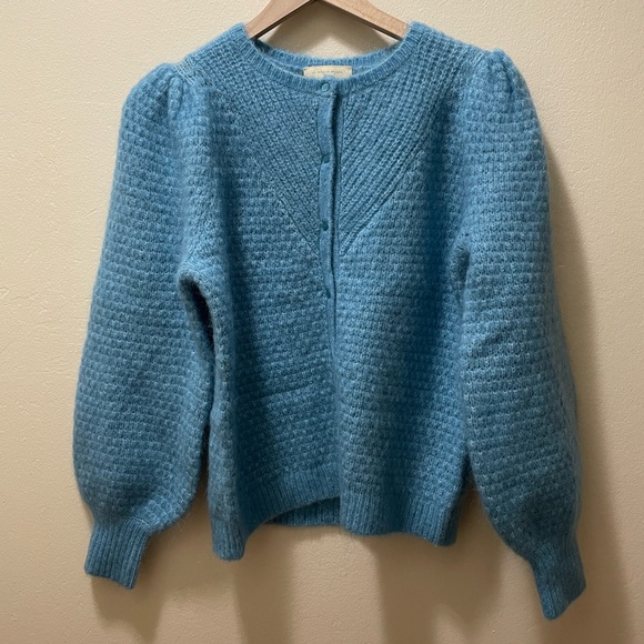 SOLD// Sézane NWOT Solena Cardigan in Blue Lagoon Size M - Picture 6 of 7